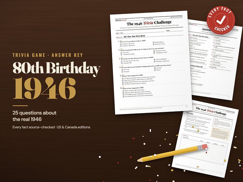 1946 trivia challenge with answer key