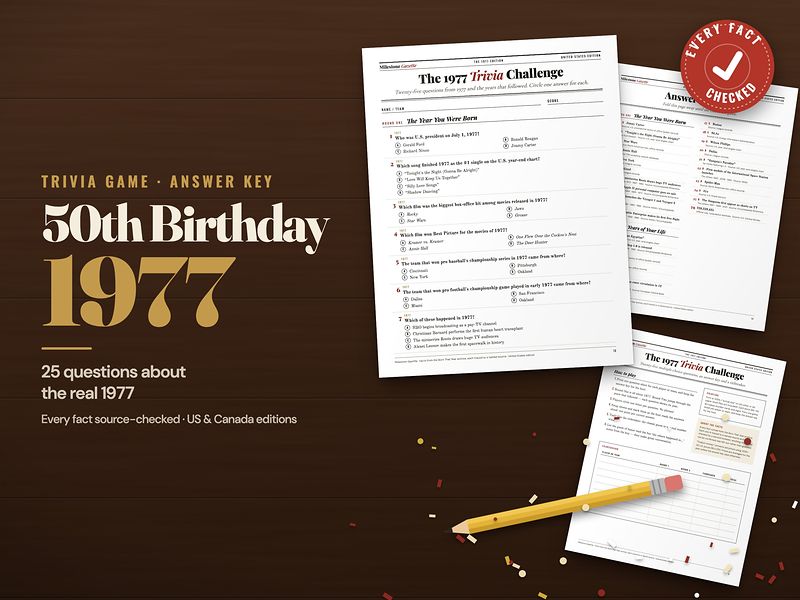 1977 trivia challenge with answer key
