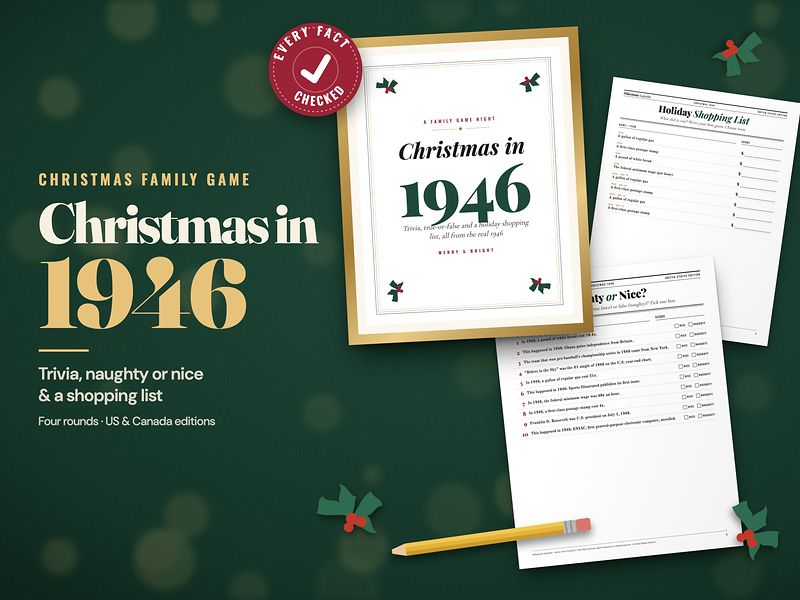 Christmas in 1946 family game